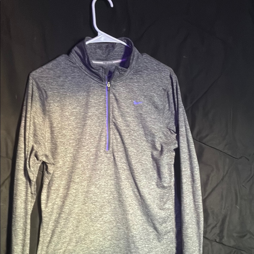 Nike Dri-FIT Charcoal Quarter-Zip Pullover